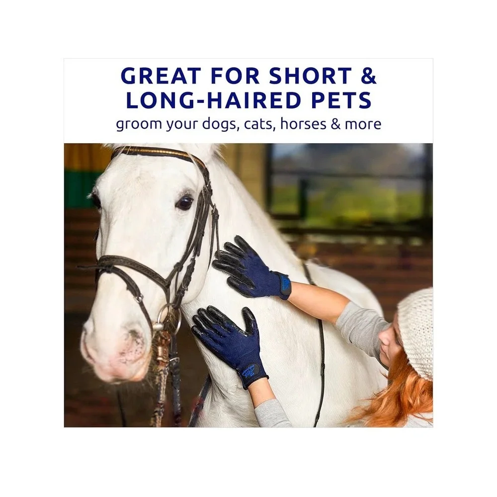 Pat Your Pet Grooming Gloves Deshedding Bathing Massage Tool Dogs Cats Horses
